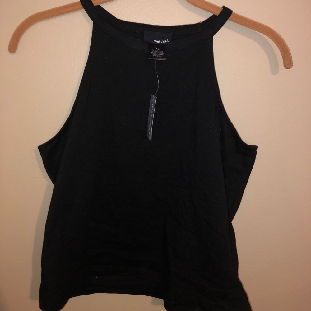 Black crop top
